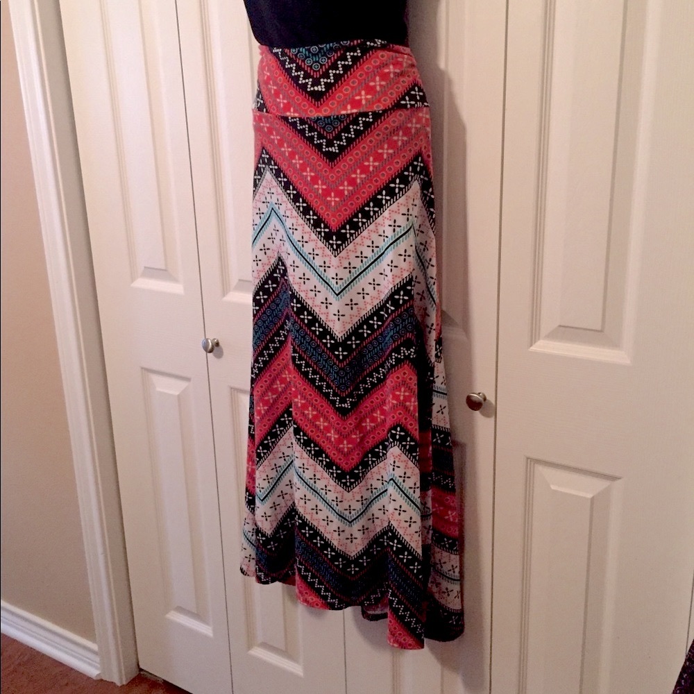 3/$10 - Bright Colorful Maxi Skirt - Picture 3 of 5